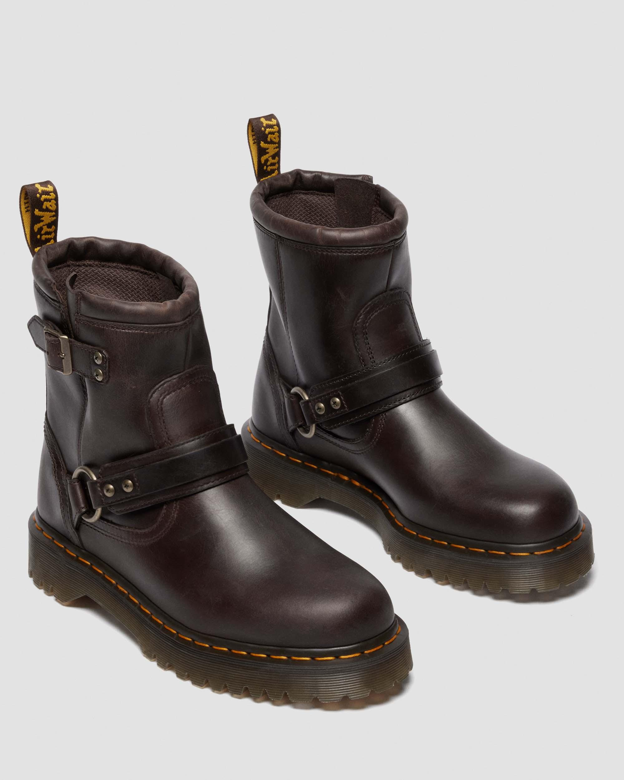 Anistone Harness Crazy Horse Biker Boots - 8