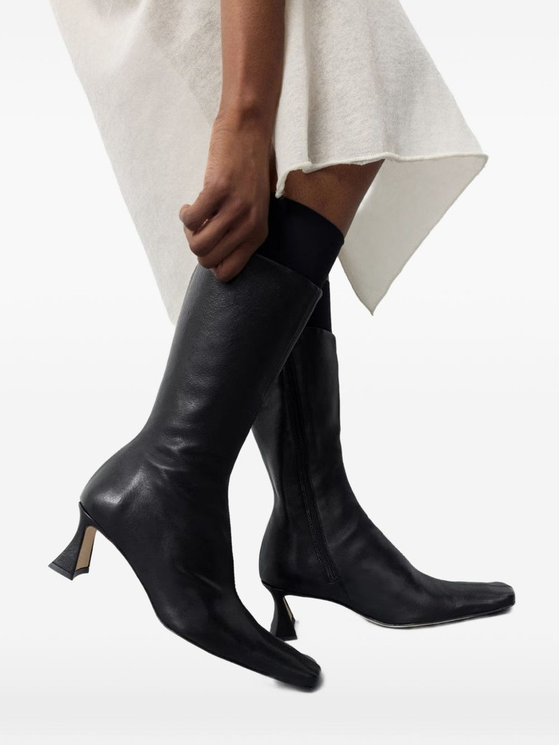 Araxi square-toe leather ankle boots 4