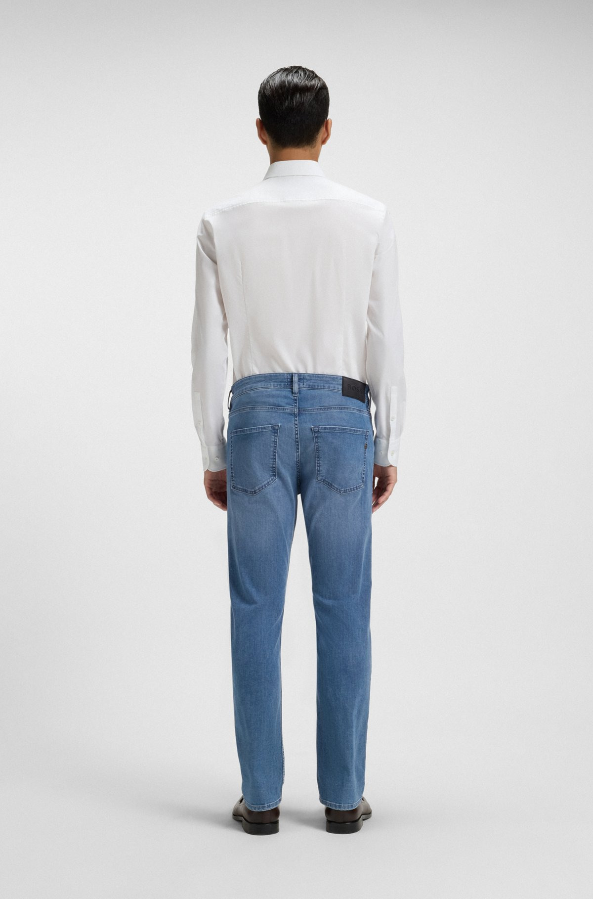 SLIM-FIT JEANS IN BLUE PERFORMANCE DENIM - 4