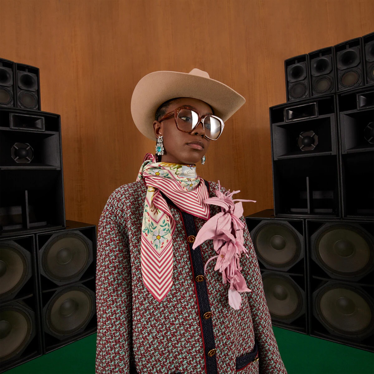 Gucci floral print silk scarf - 3