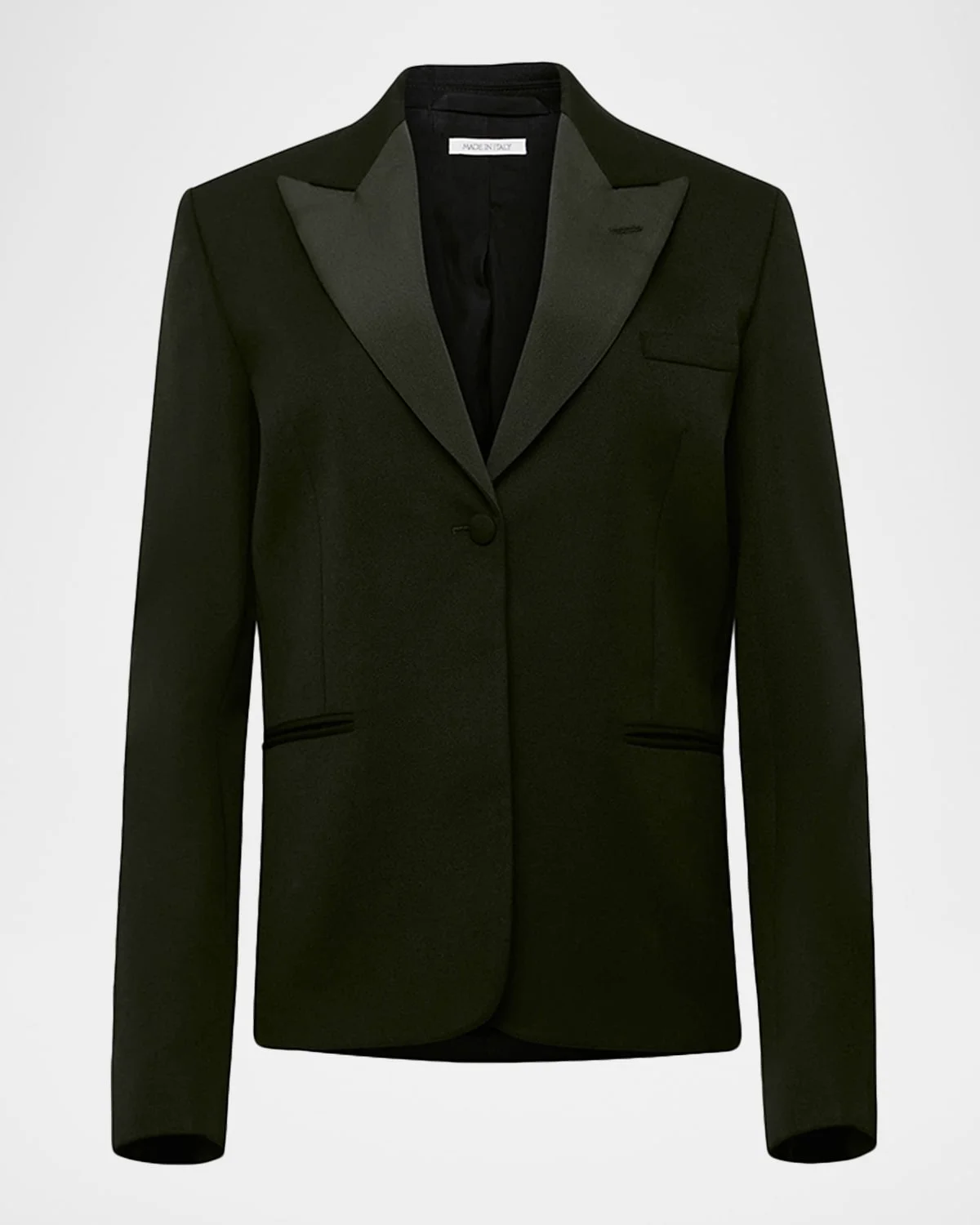 Single-Breasted Tuxedo Jacket - 1