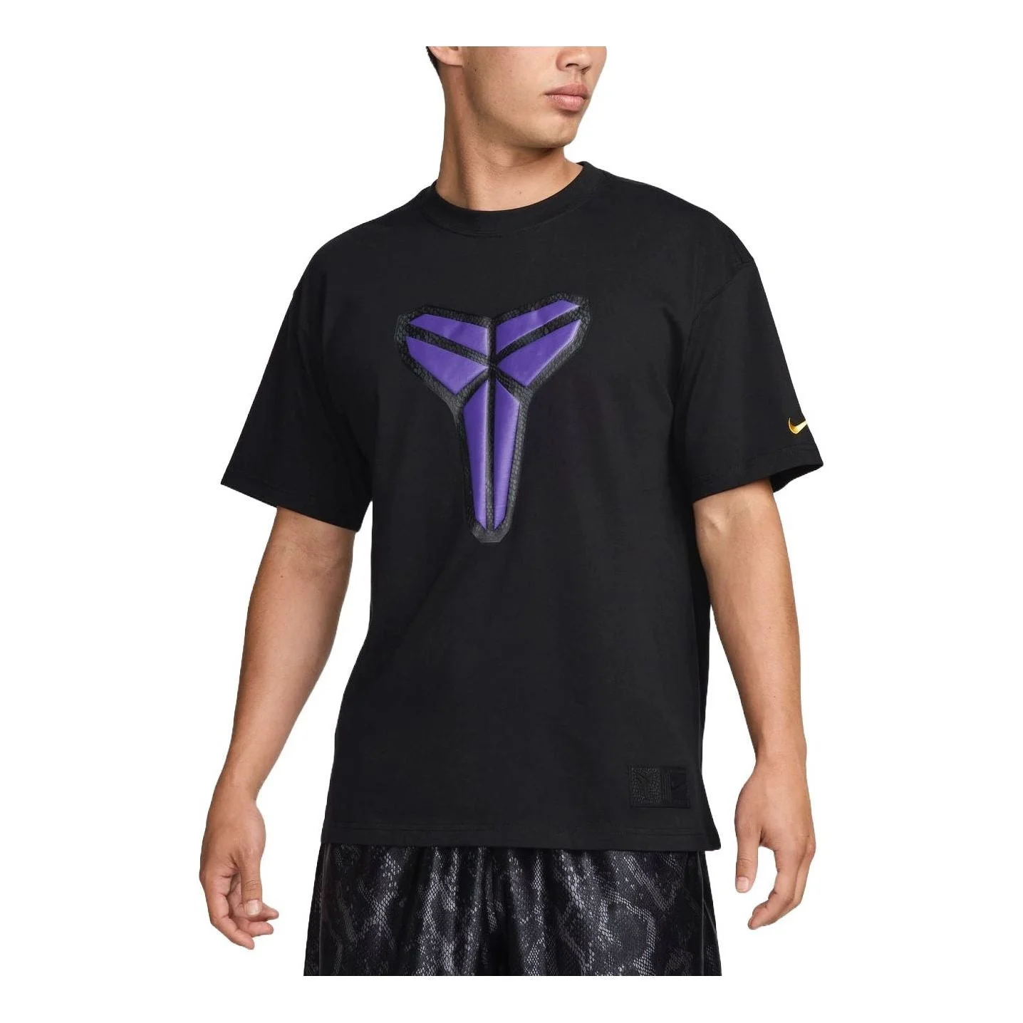 Nike Kobe Max90 Basketball Short Sleeve Loose Fit T-shirt Black/Purple - 1