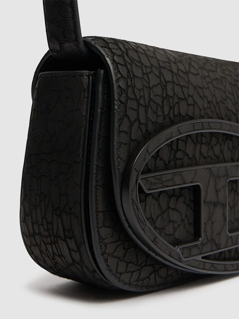 Diesel 1DR cracked leather shoulder bag | luisaviaroma