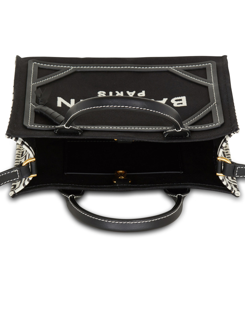 B-Army tote bag in monogrammed canvas and leather 6