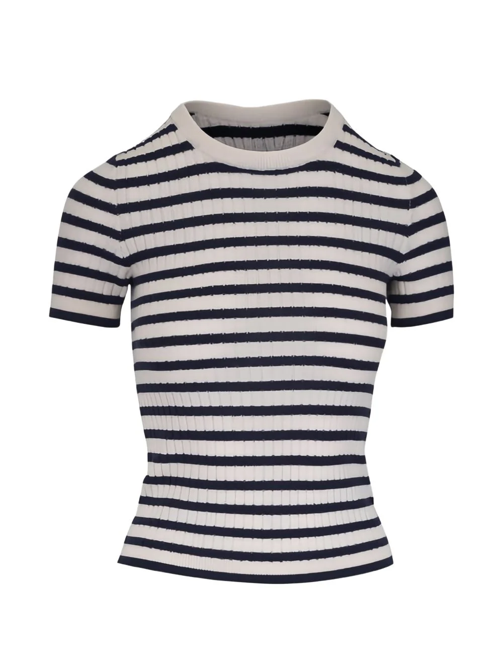 striped short-sleeves top - 1