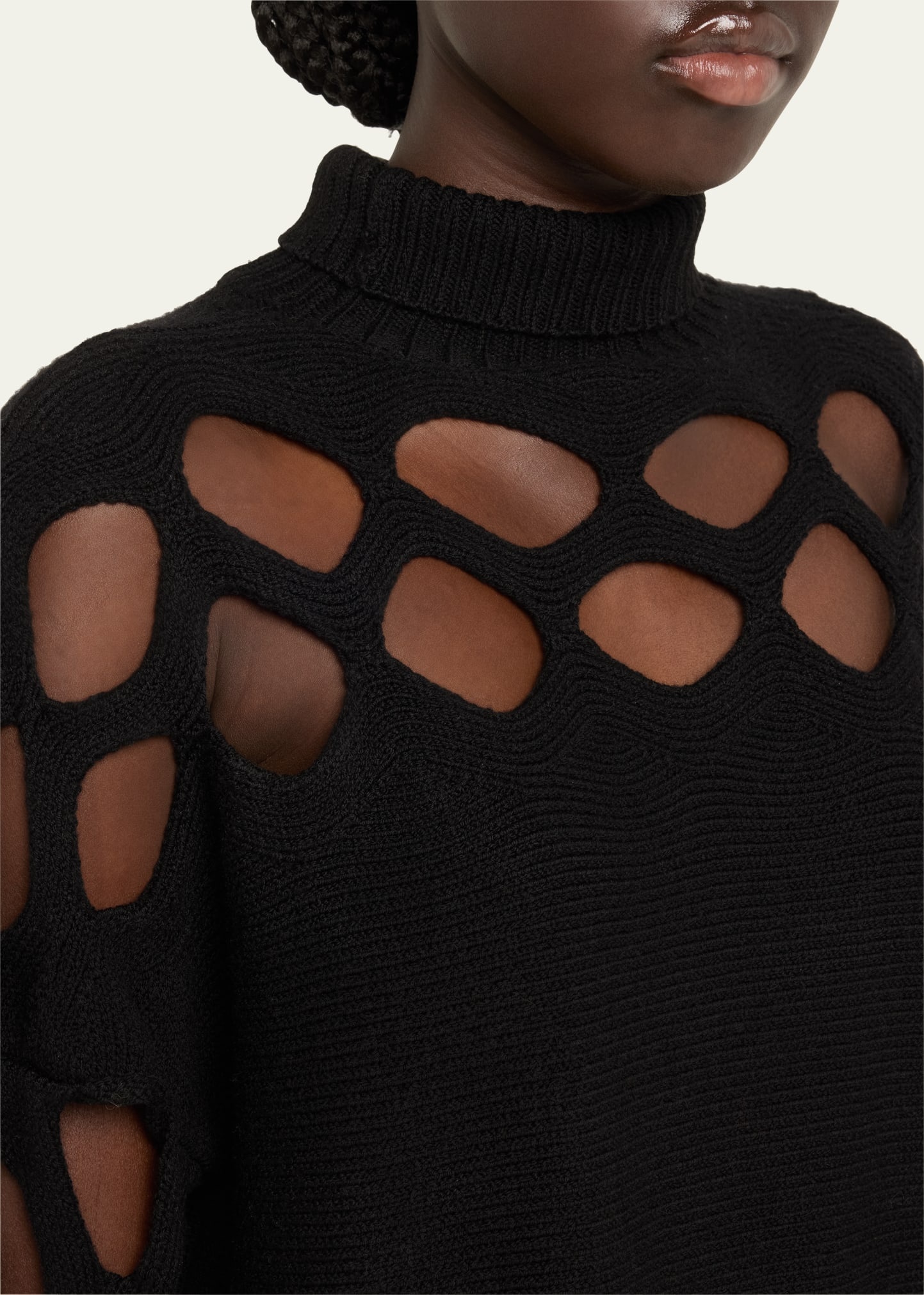 Albion Cutout Oversized Mockneck Wool Sweater - 5