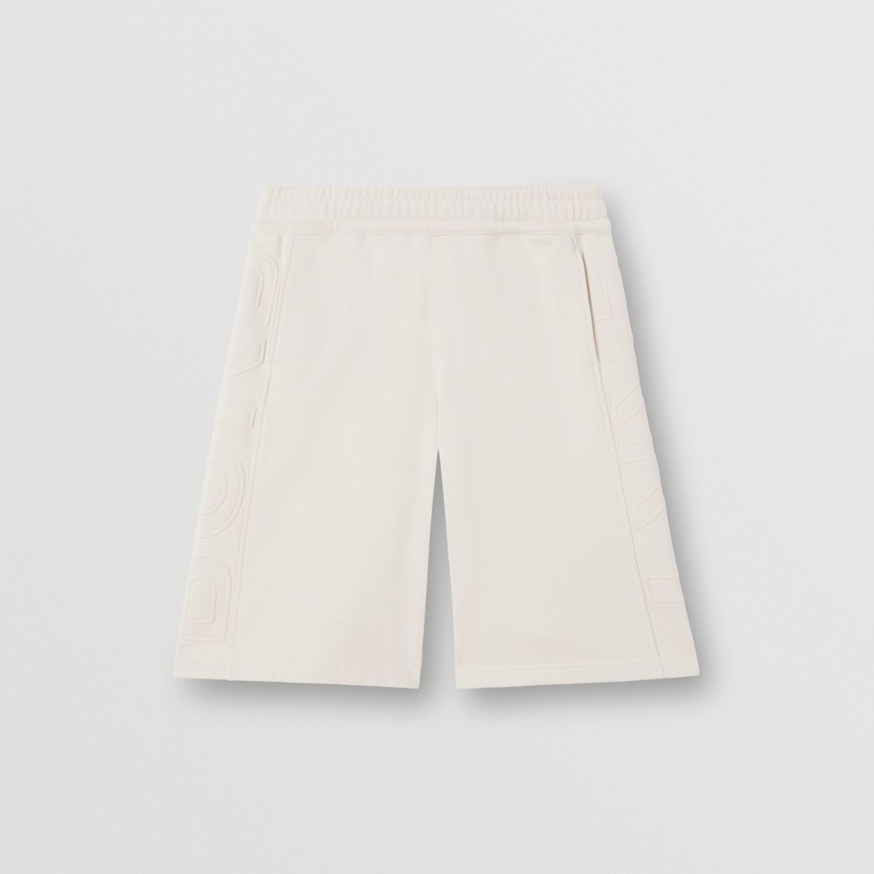 Logo Print Cotton Drawcord Shorts - 1