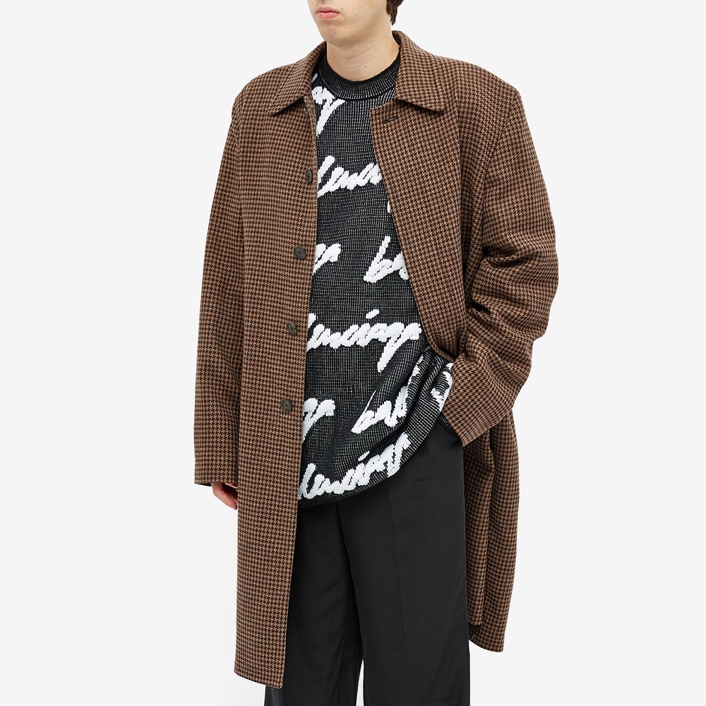 Balenciaga Houndstooth Car Coat - 5