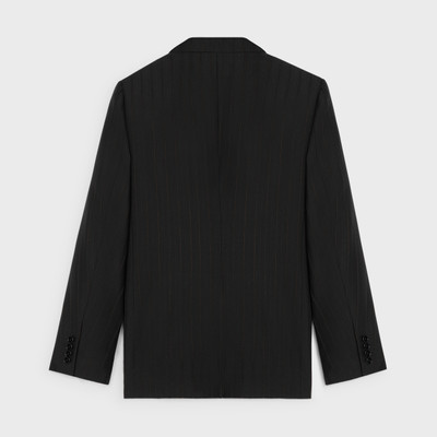 CELINE carnaby jacket in striped wool gabardine outlook