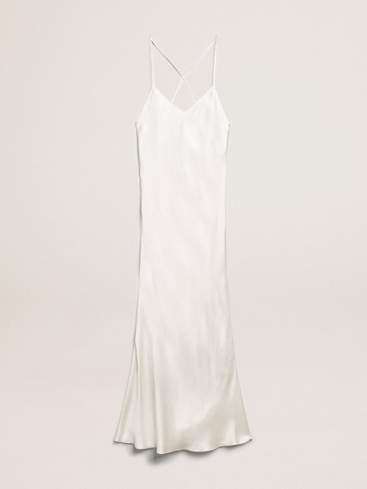 Parchment-colored slip dress - 1