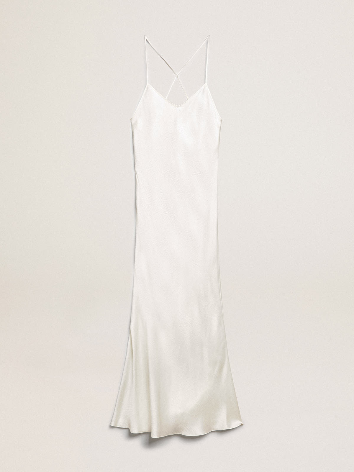 Parchment-colored slip dress - 1
