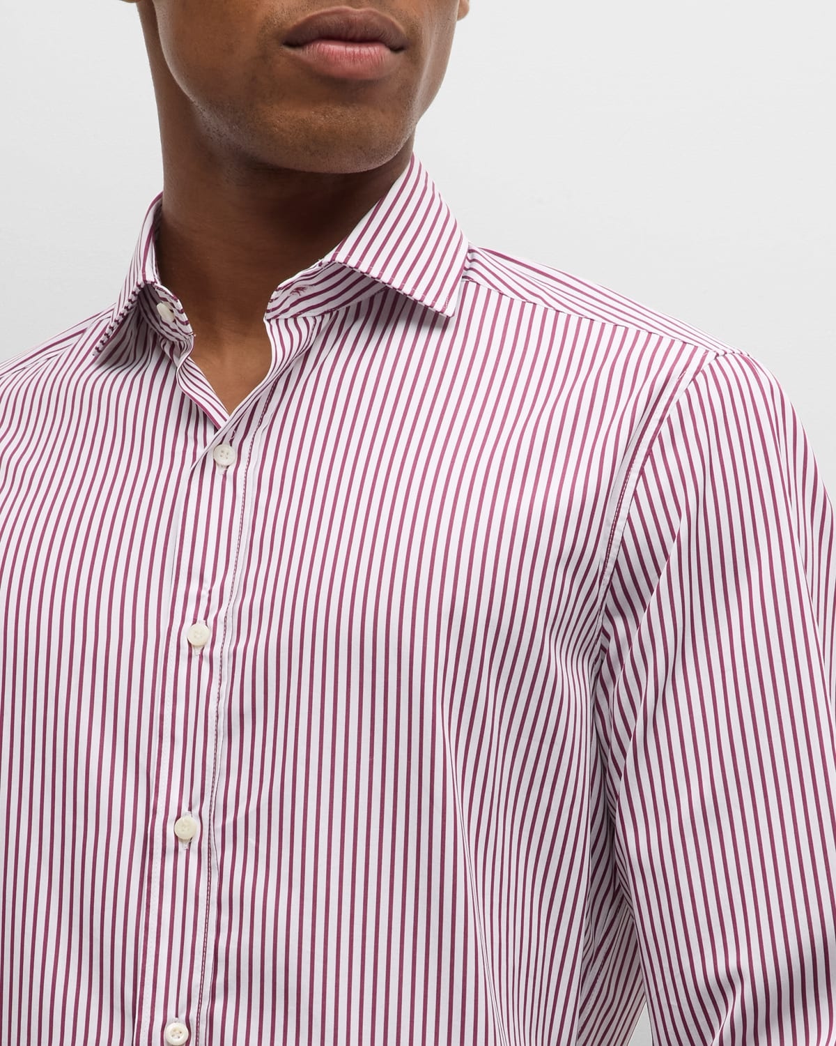 Men's Cotton Pinstripe Sport Shirt - 7