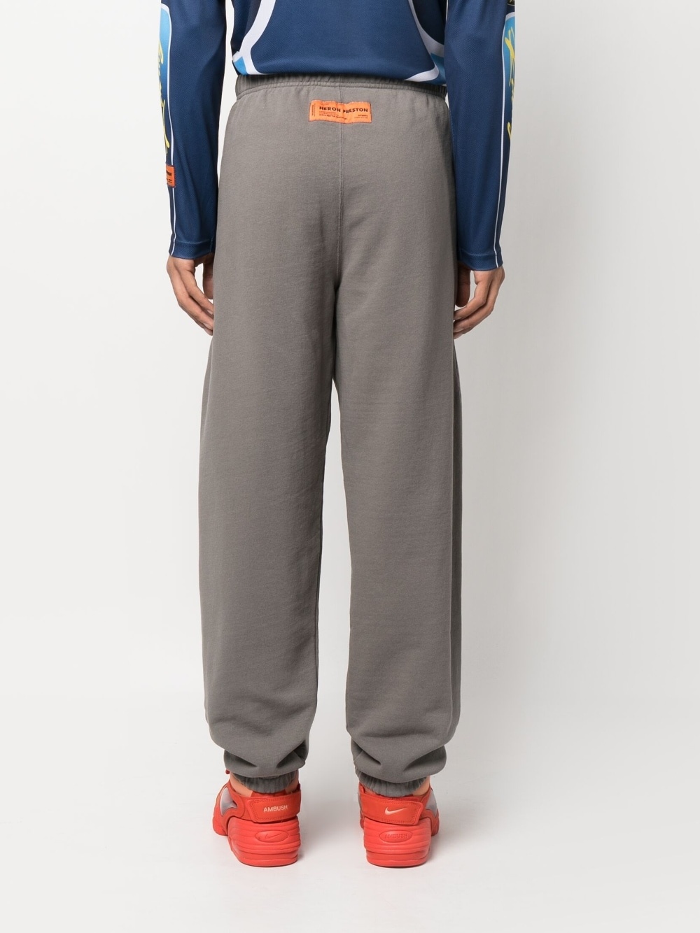 logo-print cotton track pants - 4
