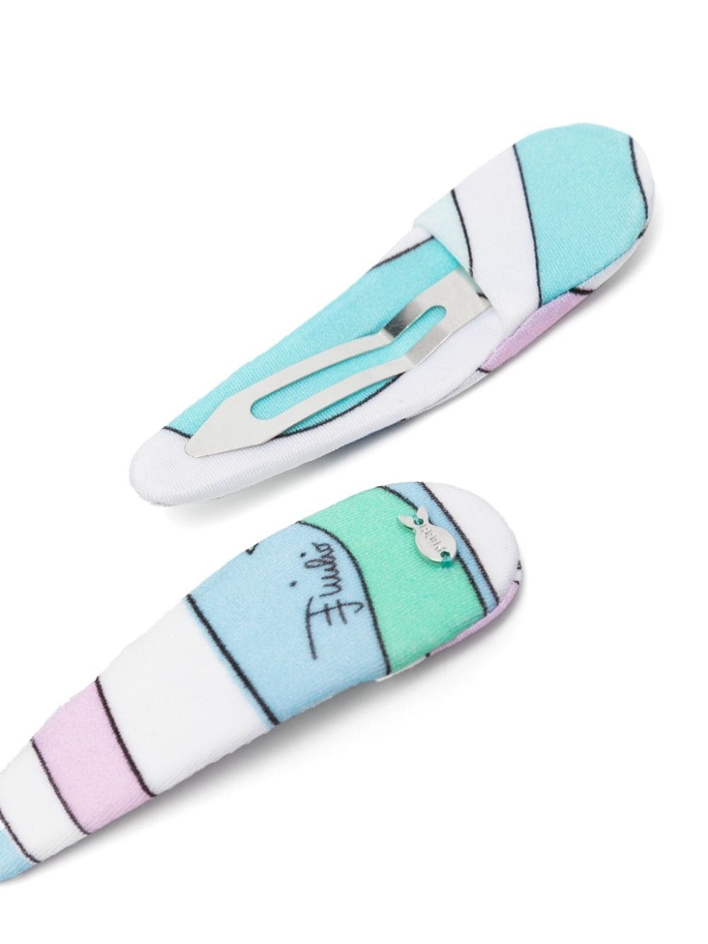 geometric-printed hair clips (set of two) - 2