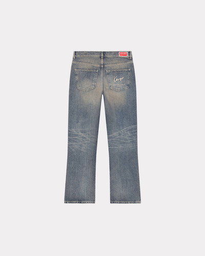 KENZO 'BARA' cropped Japanese denim jeans outlook