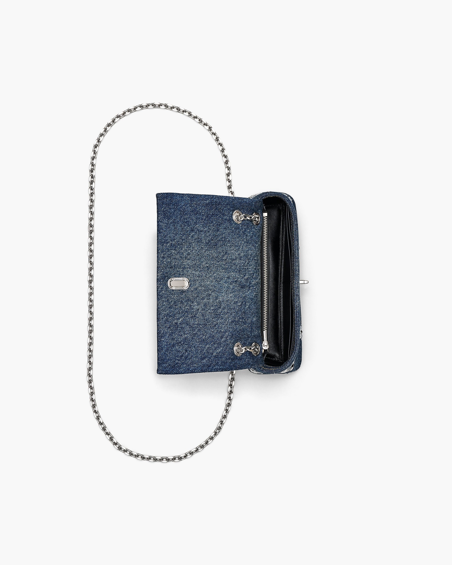 THE SEQUIN DAISY DENIM DUAL CHAIN MINI BAG - 5
