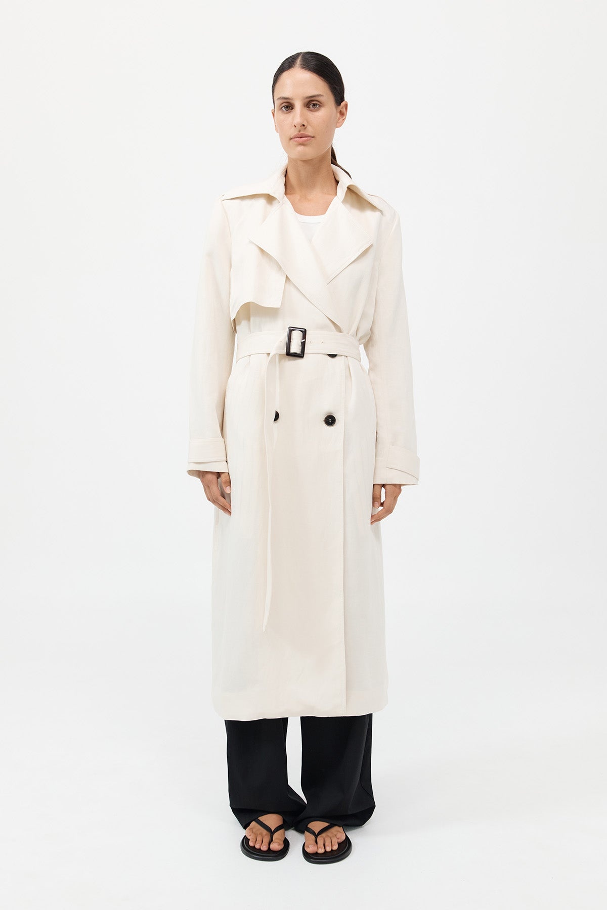 Soft Tailored Trench - Tofu - 2