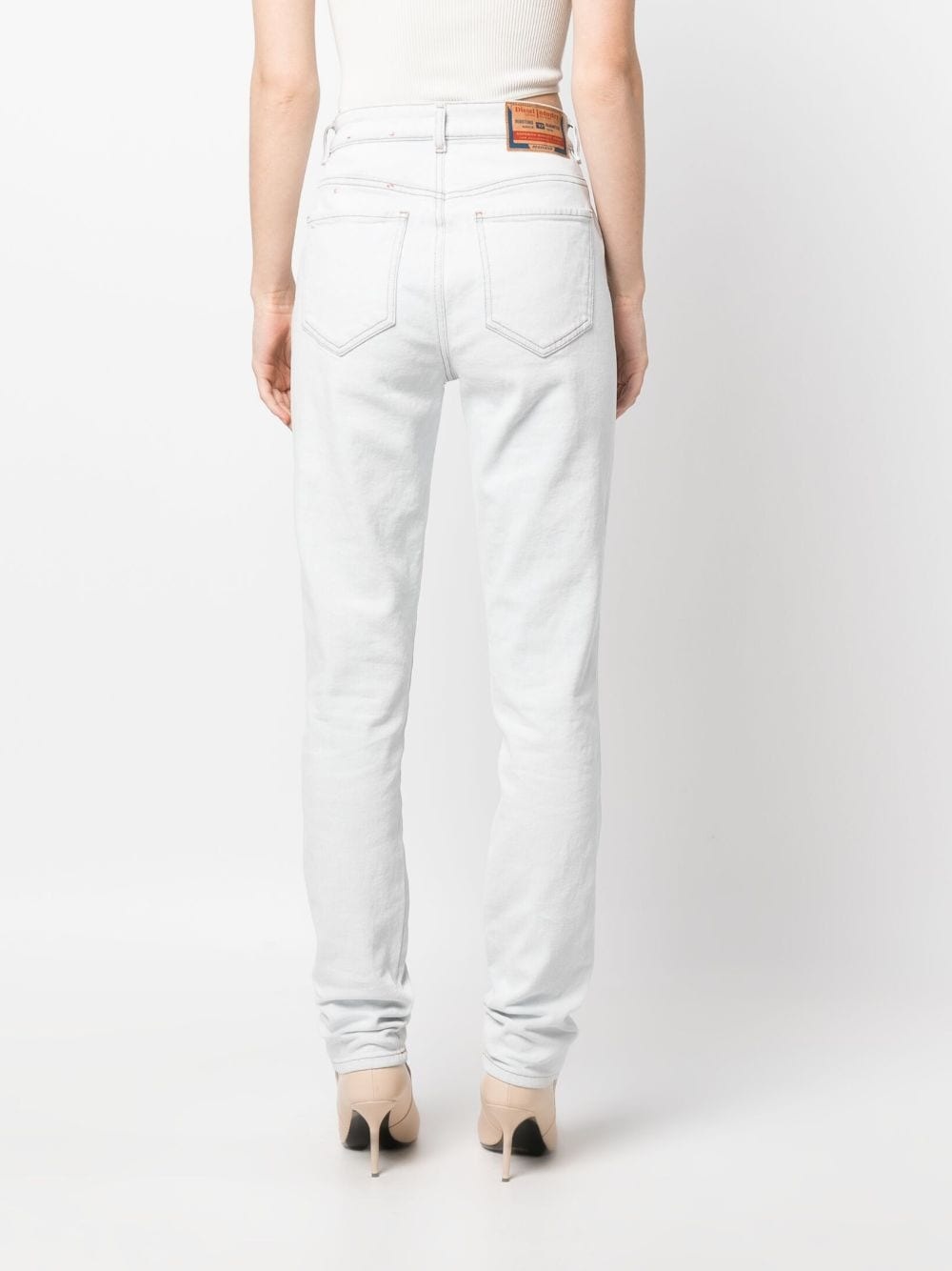 mid-rise straight-leg jeans - 4