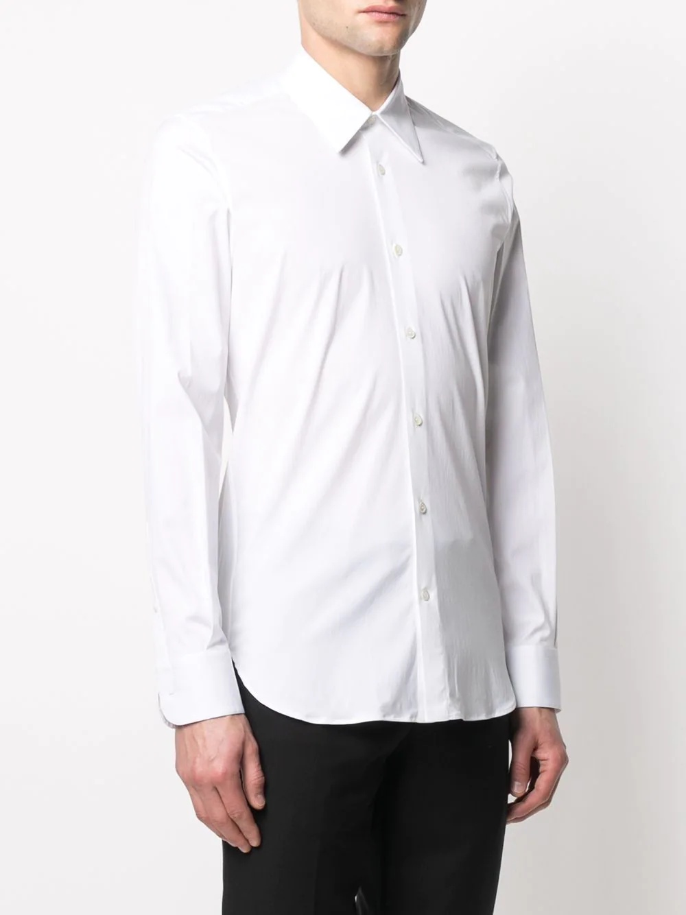 spread-collar button-up shirt - 3