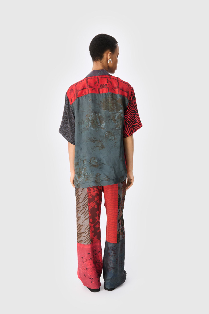 Upcycled Silk Scarves Drawstring Trousers 7