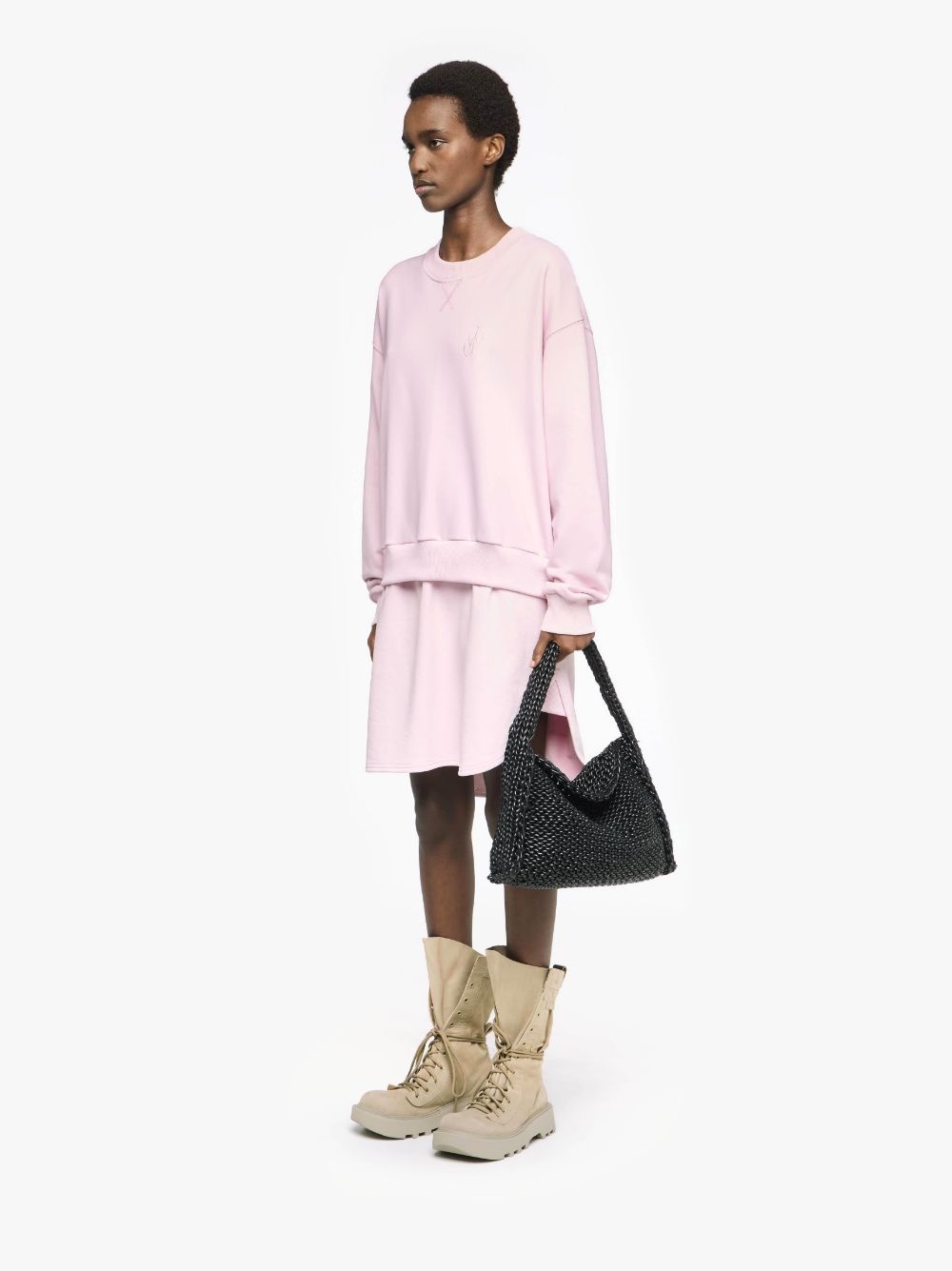 LAYERED SWEATSHIRT DRESS - 4