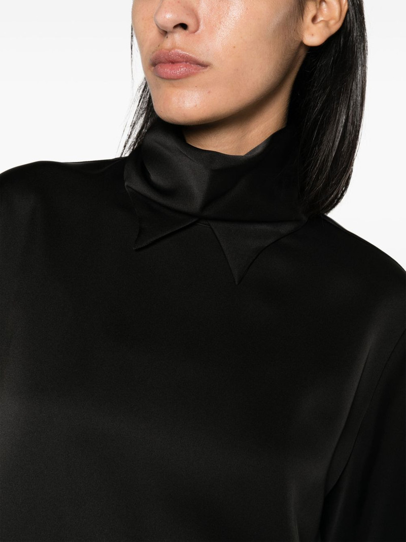 pointed high-neck blouse 5