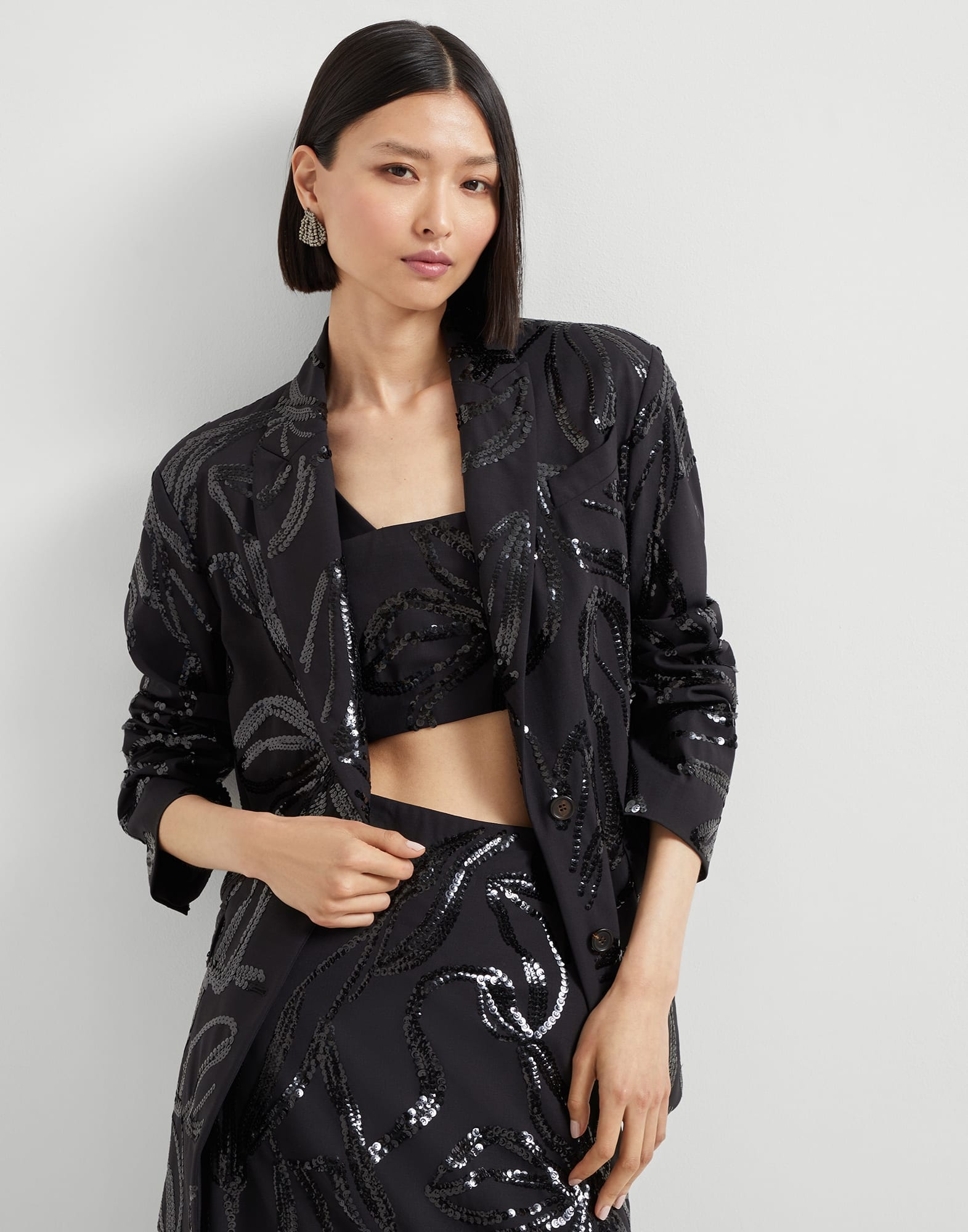 Tropical luxury wool blazer with dazzling floral embroidery - 4