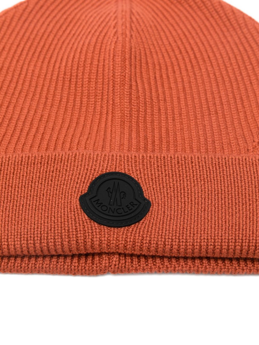 ribbed logo-patch beanie - 3