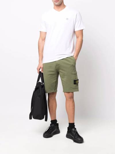 Stone Island logo-patch track shorts outlook