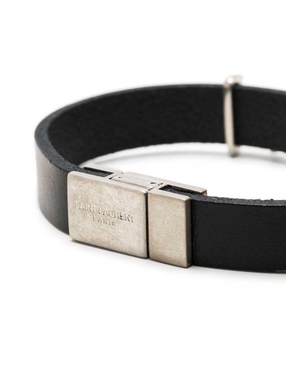 leather logo-plaque bracelet - 3