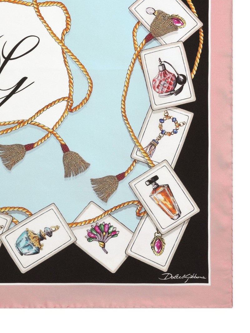 Dolce & Gabbana perfume-print scarf outlook