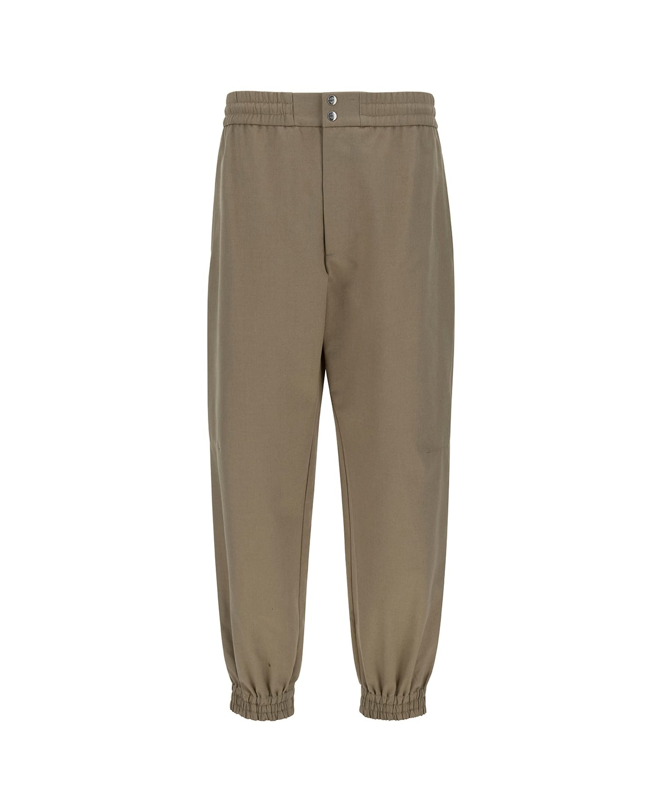 Cargo Pants With Elastic Waistband In Cotton Man - 1