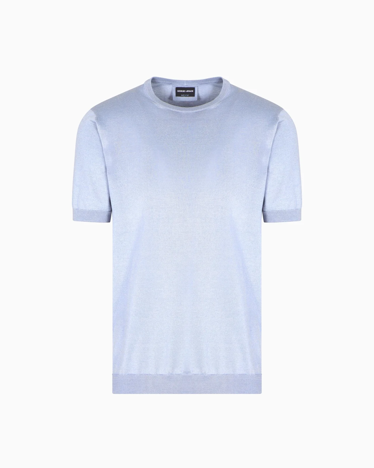 SHORT-SLEEVED, CREW-NECK JUMPER IN SILK AND COTTON - 1