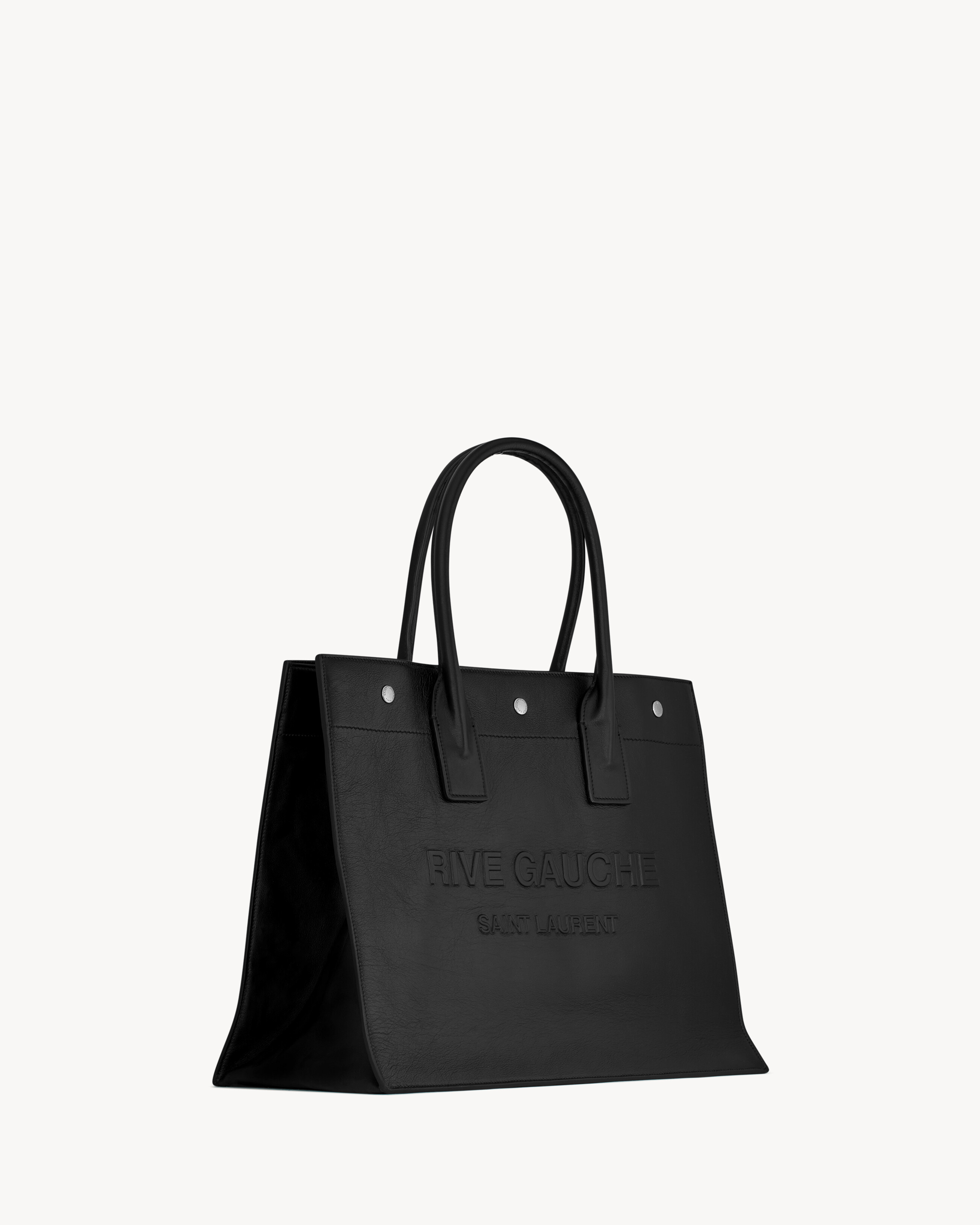 RIVE GAUCHE SMALL TOTE BAG IN SMOOTH LEATHER - 4
