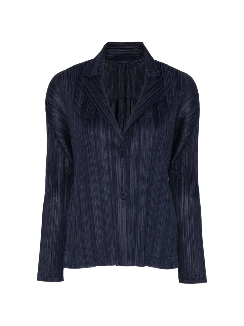 pleated notch-lapel jacket - 1
