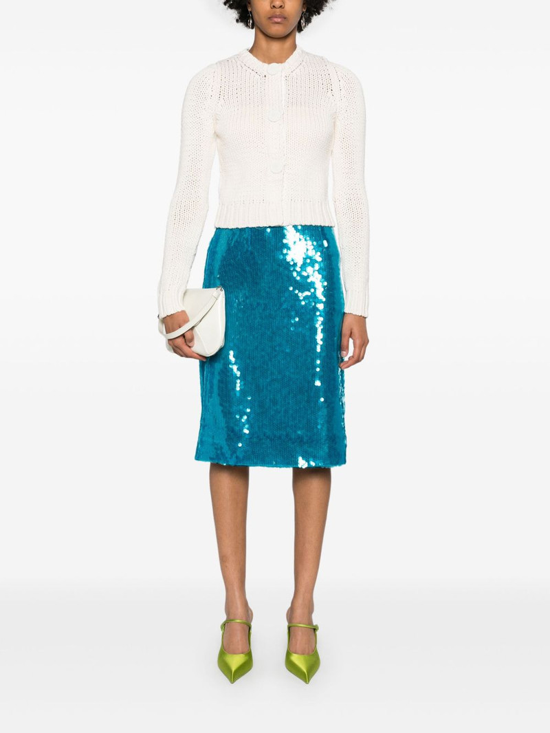 N°21 press-stud chunky-knit cardigan outlook