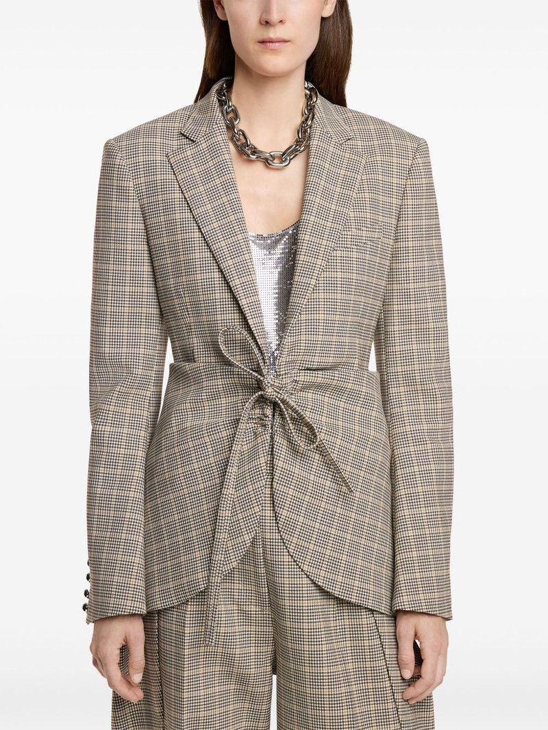 plaid check fitted jacket 5