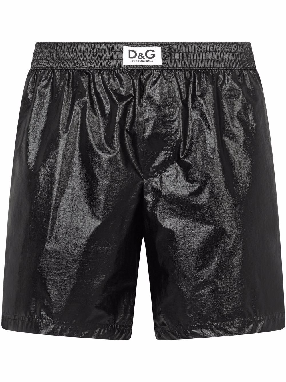 logo-patch swimming shorts - 1