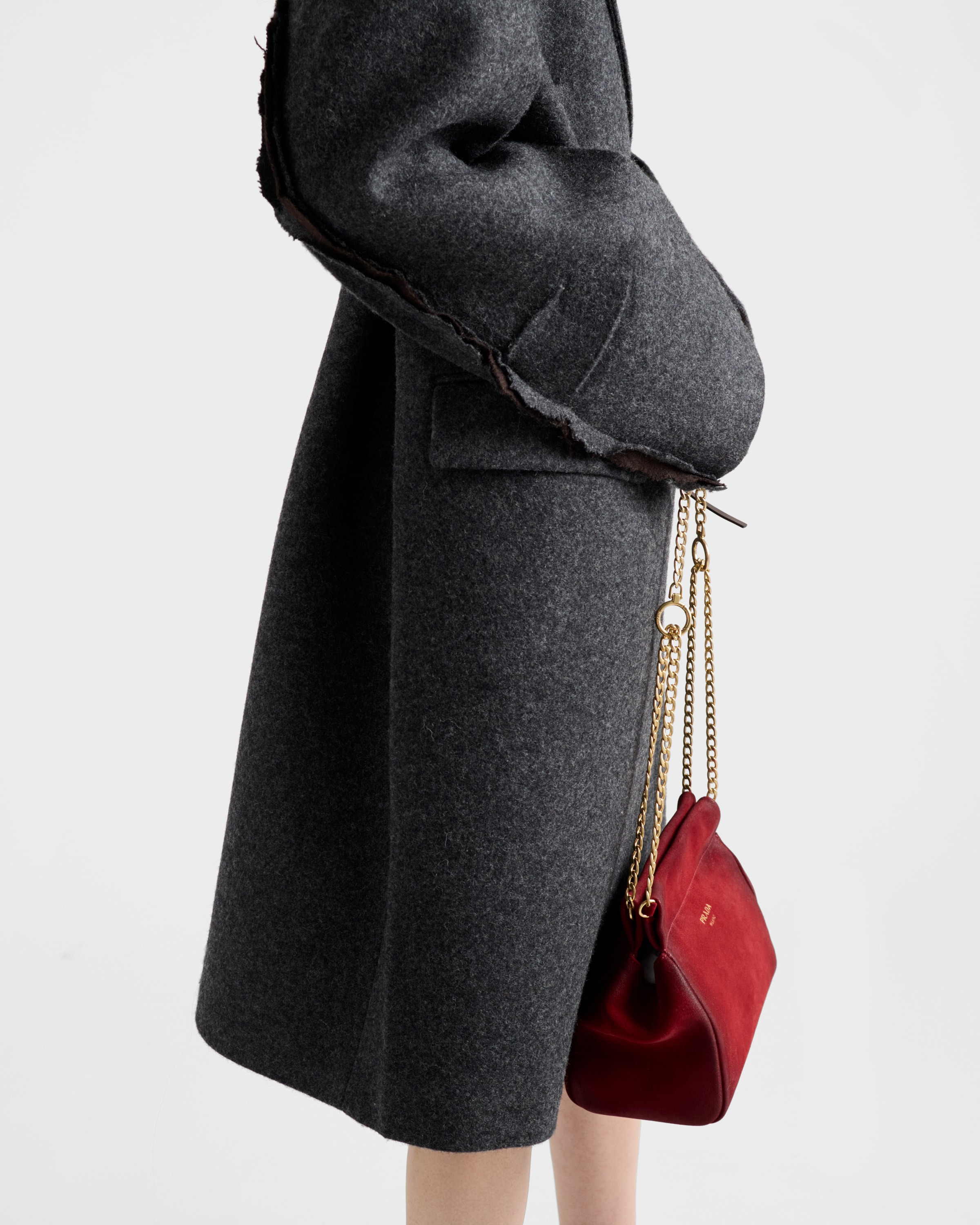 Single-breasted shetland wool coat - 4