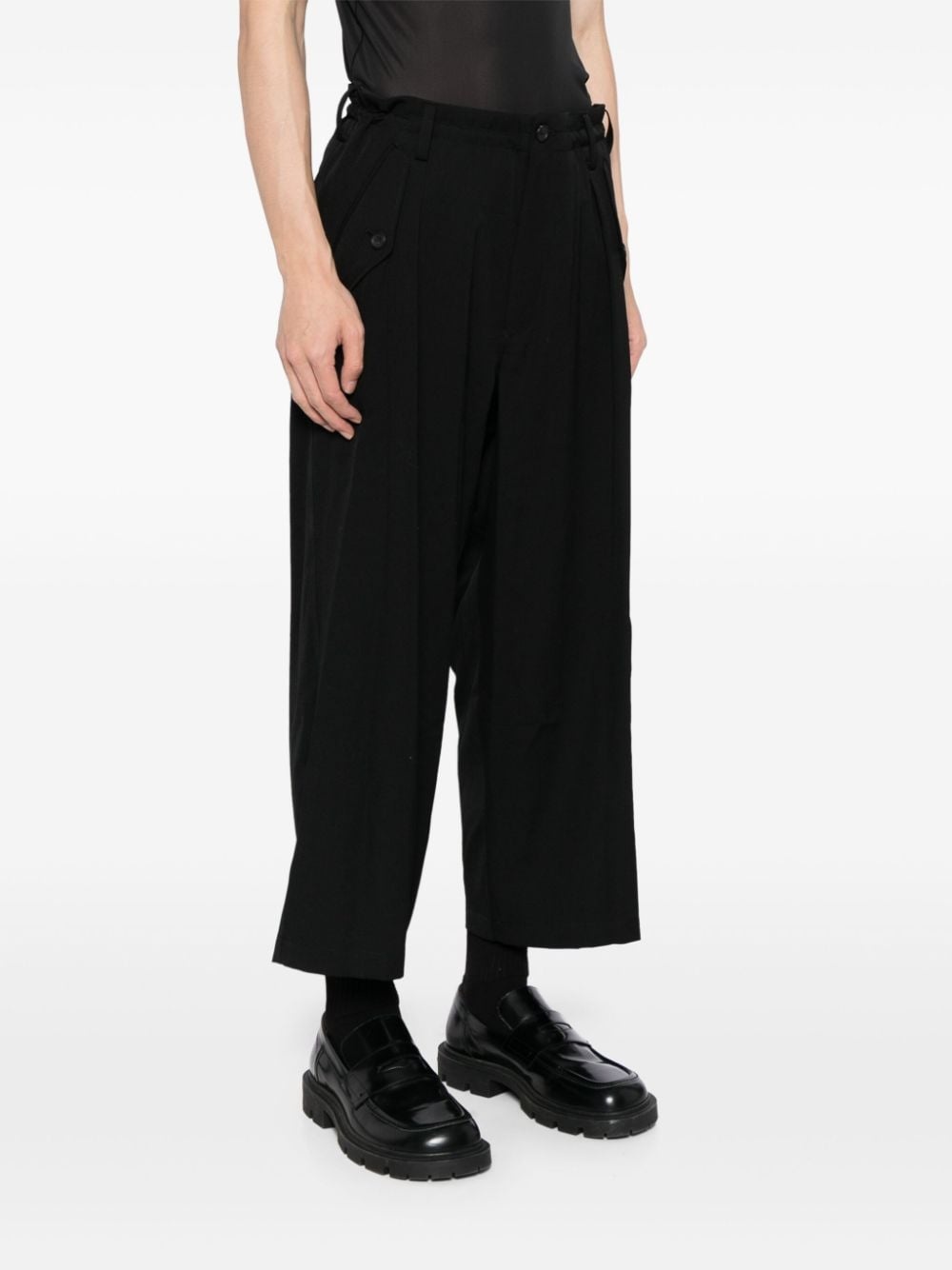 wool cropped trousers - 3