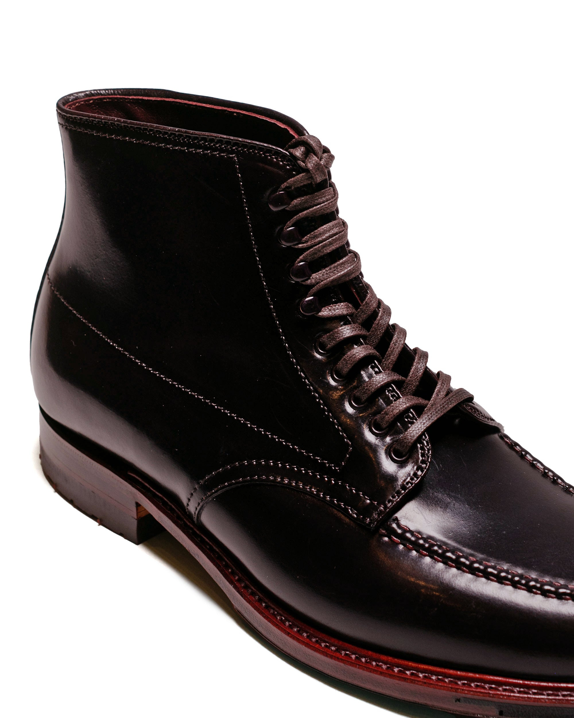 U-Tip Indy Boot with Commando Sole Colour 8 Shell Cordovan G9901HC - 3