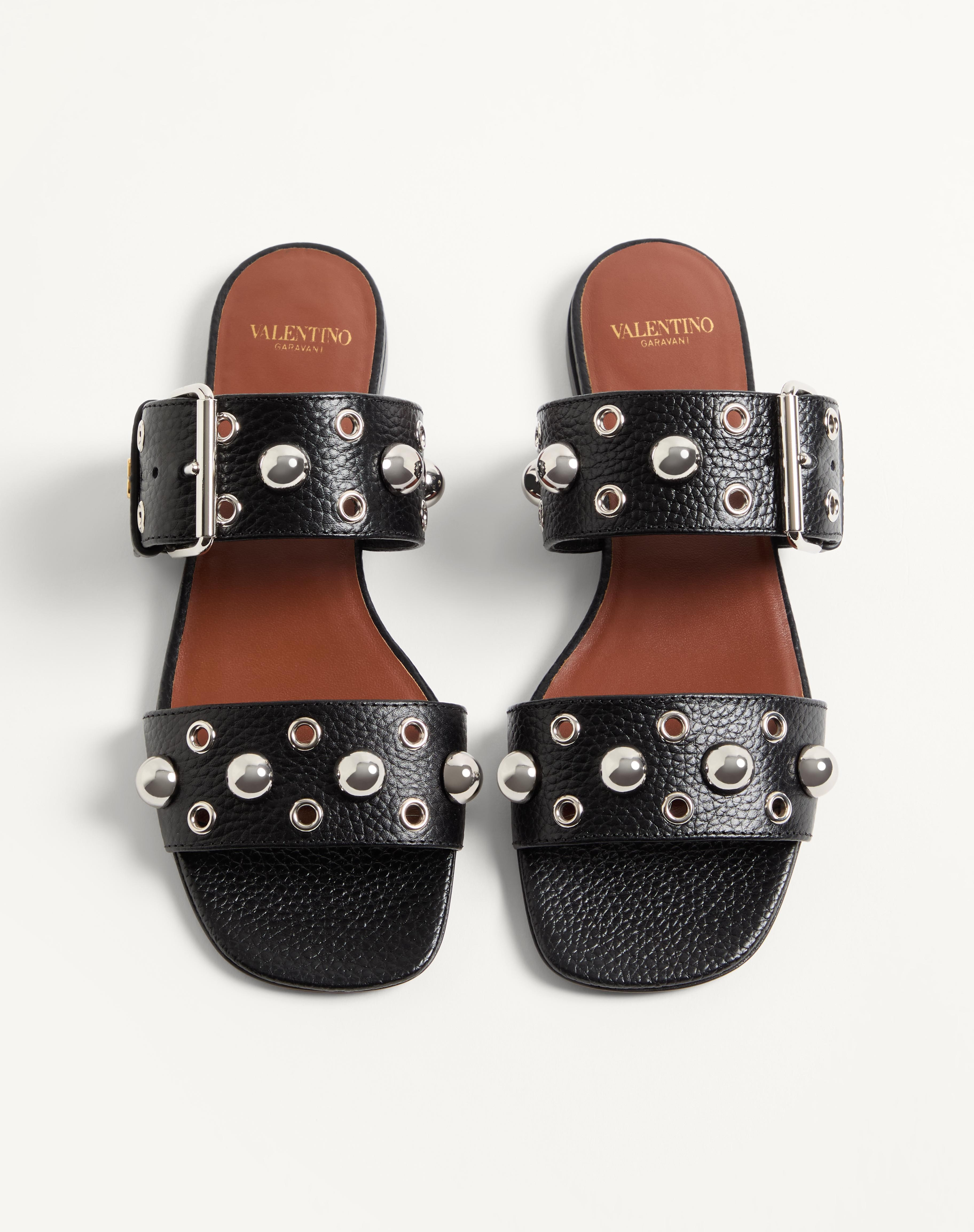 NELLCÔTE SLIDE SANDAL IN GRAINY CALFSKIN - 4