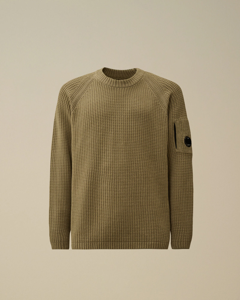 Cotton Chenille Crewneck Lens Sweater 1