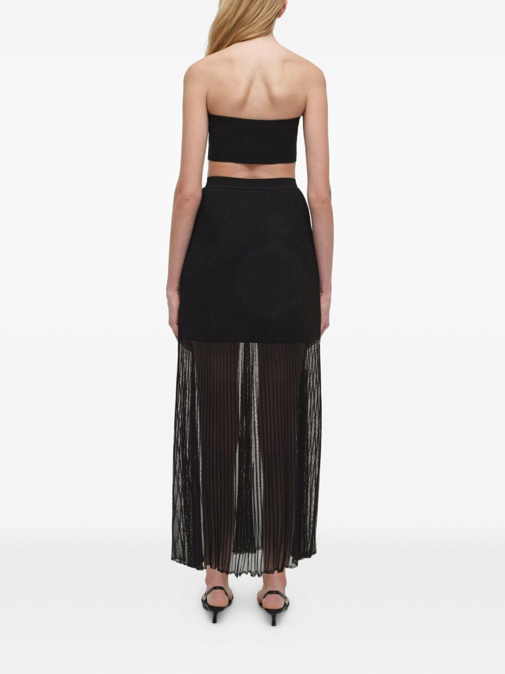 Gennie pleated-knit maxi skirt - 4