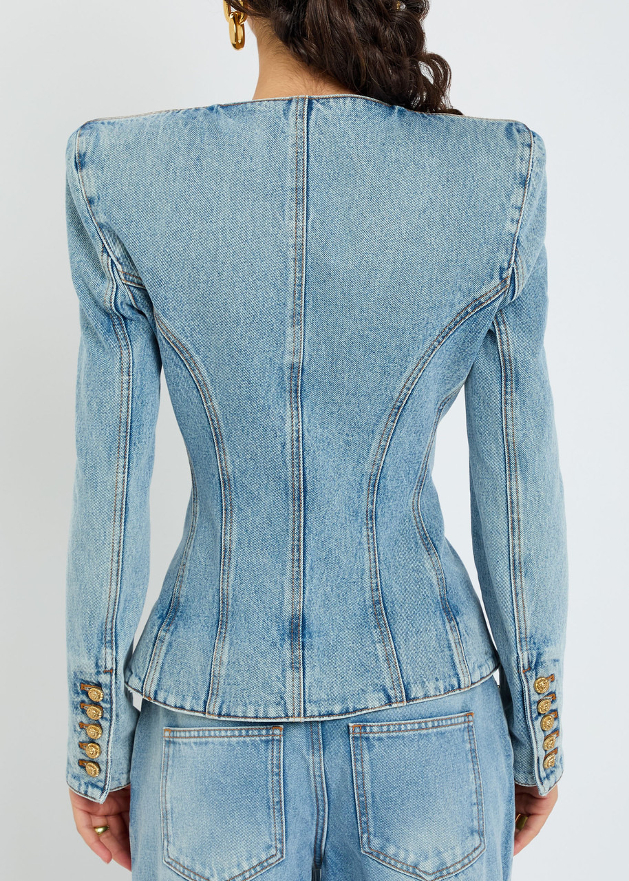 Balmain Panelled Denim Jacket - 3