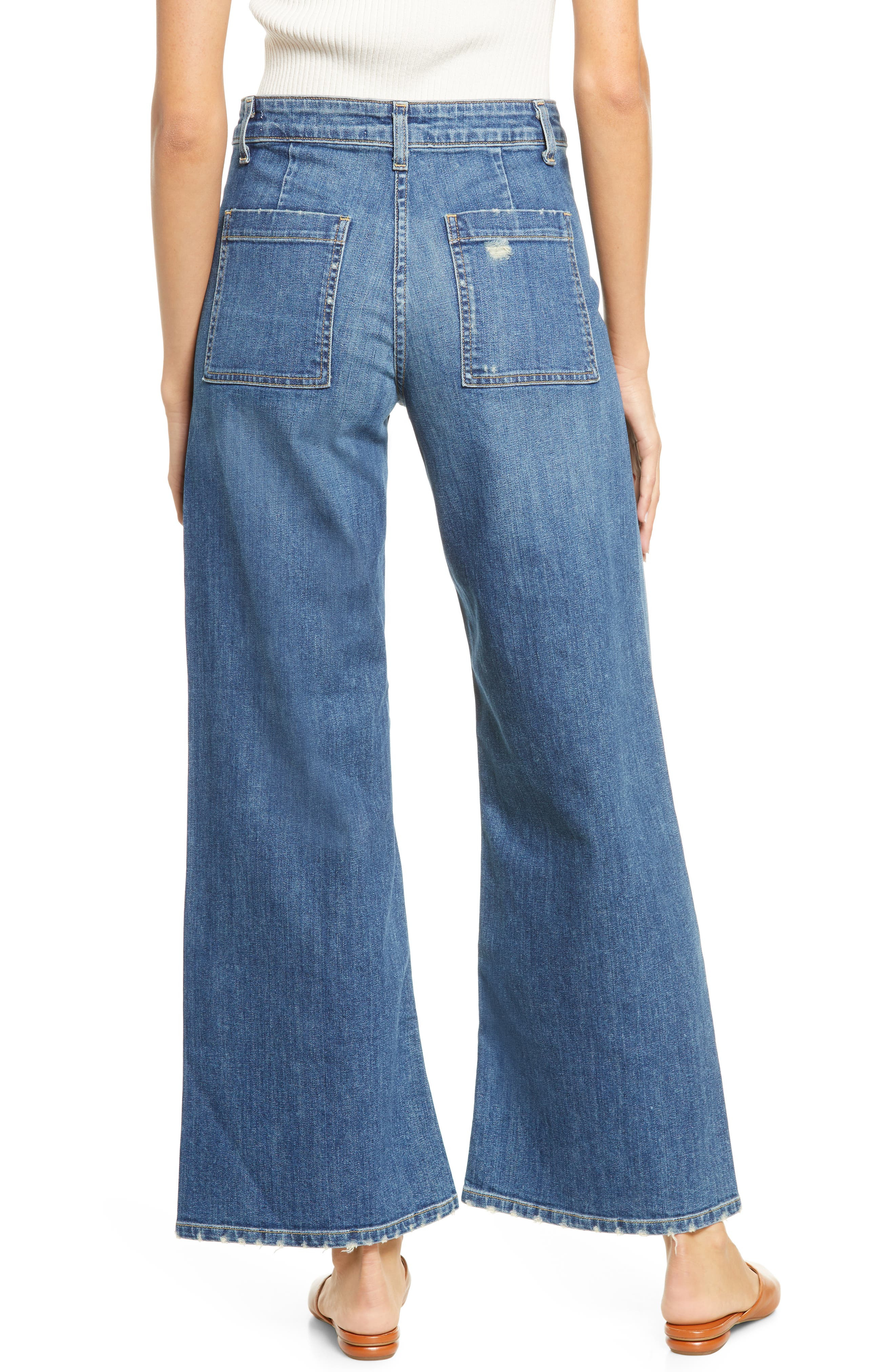Nili Lotan Megan Wide Leg Jeans in Classic Wash at Nordstrom - 2