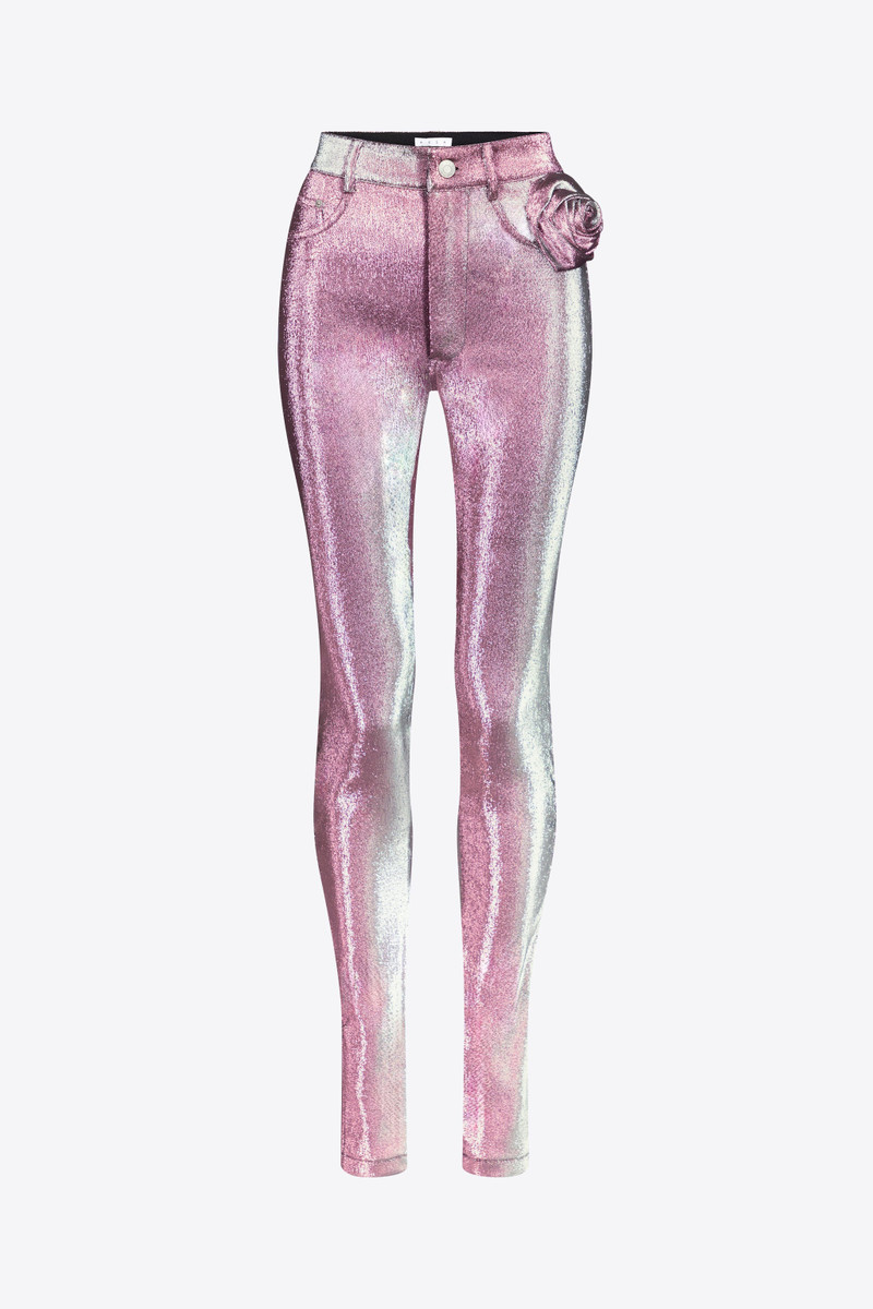 STRETCH LAME ROSETTE LEGGING 1