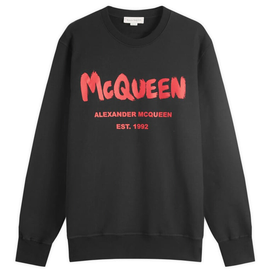 Alexander Mcqueen Men's Graffiti Logo Crewneck Sweatshirt - 5