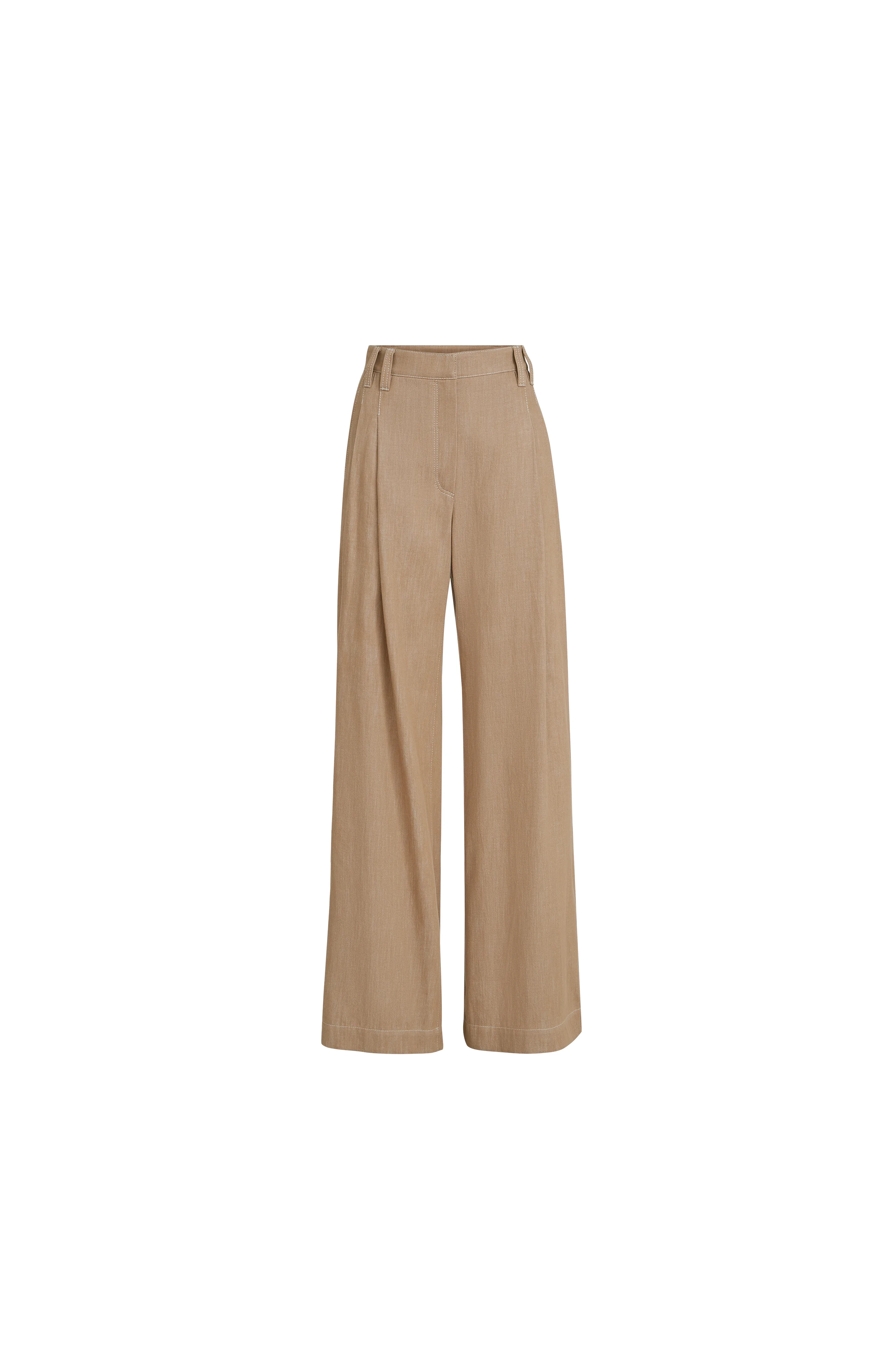 Brunello Cucinelli Wide Smart trousers in Desert at Nordstrom - 1