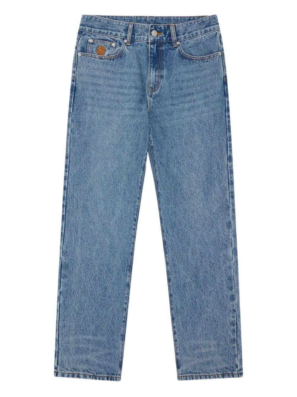 EMBROIDERED-POCKET JEANS - 1